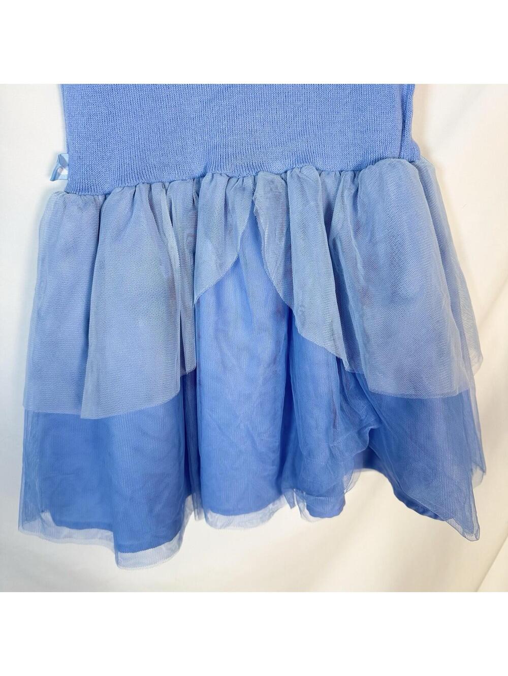 Disney Princess Toddler Girls Cute Blue Cinderella Sweater Dress Size 5T - Picture 9 of 9